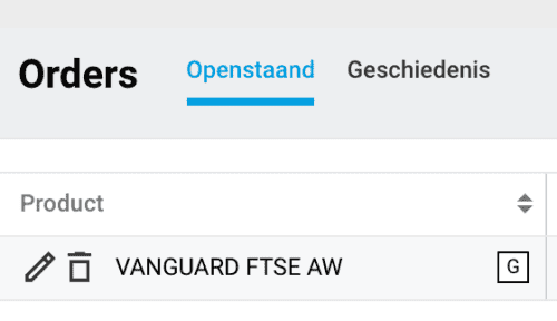 openstaande order