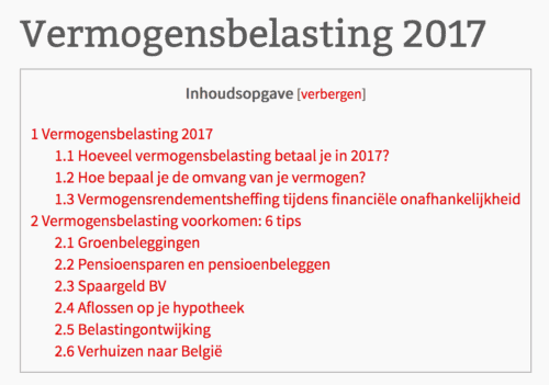 vermogensbelasting 2017