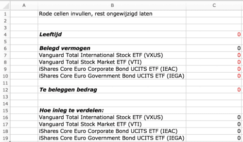 beleggen excel