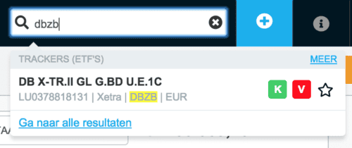Beleggen in DBZB obligatiefonds via DEGIRO
