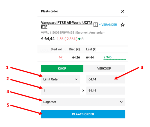 aankopen VWRL instructie